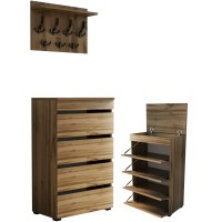 Komoda na buty 60cm ze schowkiem + wieszak