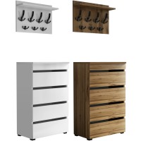 Komoda na buty 60cm ze schowkiem + wieszak