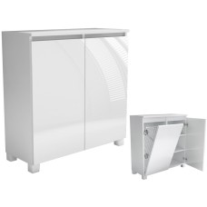 MILA komoda stojąco/wisząca 80cm kosz + półki