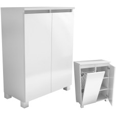 MILA komoda stojąco/wisząca 60cm kosz + półki