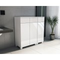 MILA komoda łazienkowa stojąco wisząca 90cm 3s (60cm+30cm)
