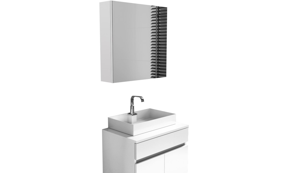 MILA wisząca szafka łazienkowa 60 x 60 z lustrem