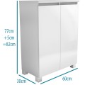 MILA zestaw mebli do łazienki pralni komoda 60cm + szafka wisząca 60cm