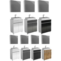 MILA komoda łazienkowa 60cm + szafka z lustrem