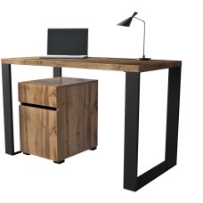 Biurko LOFT 120 z metalowymi nogami 120x60 + kontenerek
