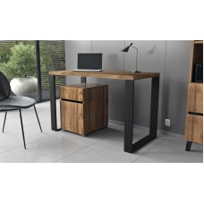 Biurko LOFT 120 z metalowymi nogami 120x60 + kontenerek