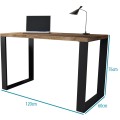 Biurko LOFT 120 z metalowymi nogami 120x60