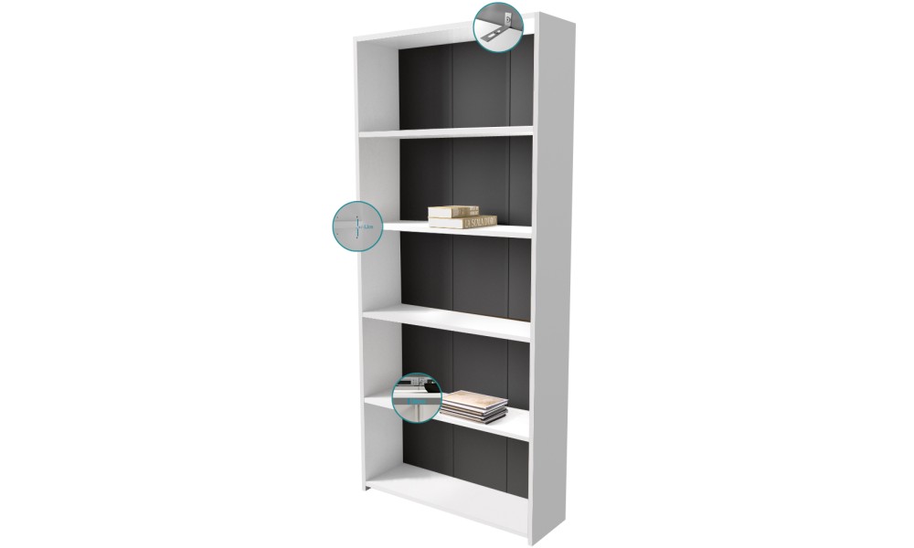 Regał na książki, zabawki 80cm (80x180x25)